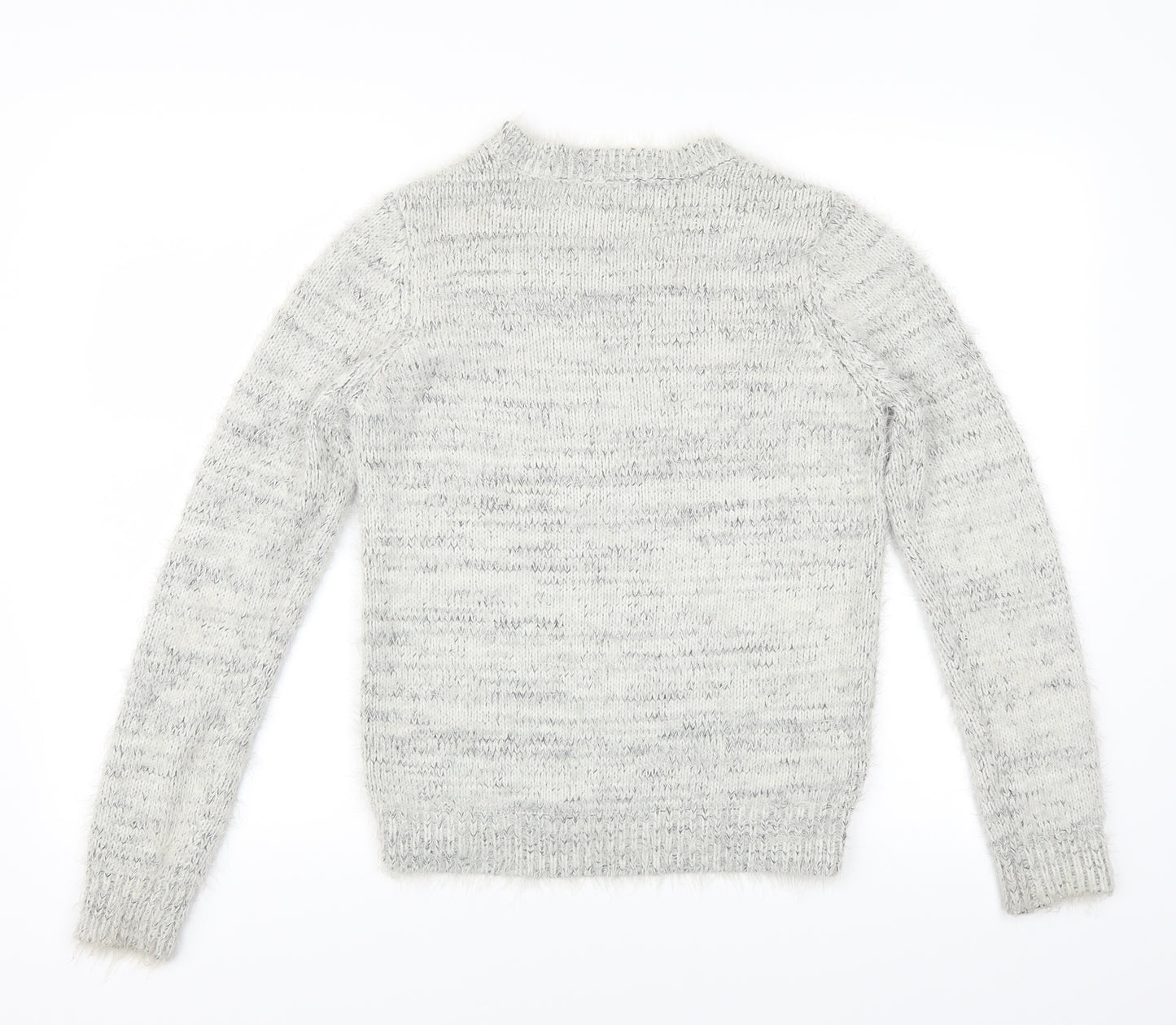 FOREVER 21 Womens Grey   Henley Jumper Size S