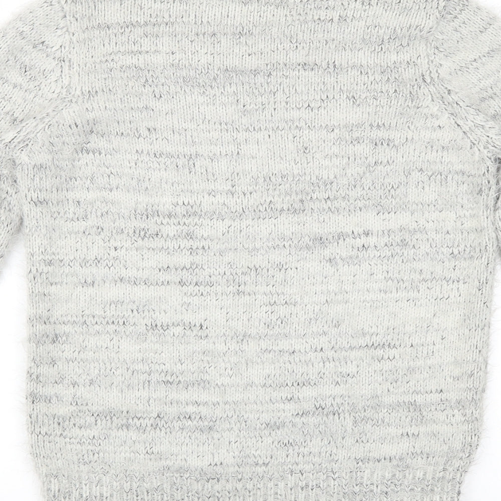 FOREVER 21 Womens Grey   Henley Jumper Size S