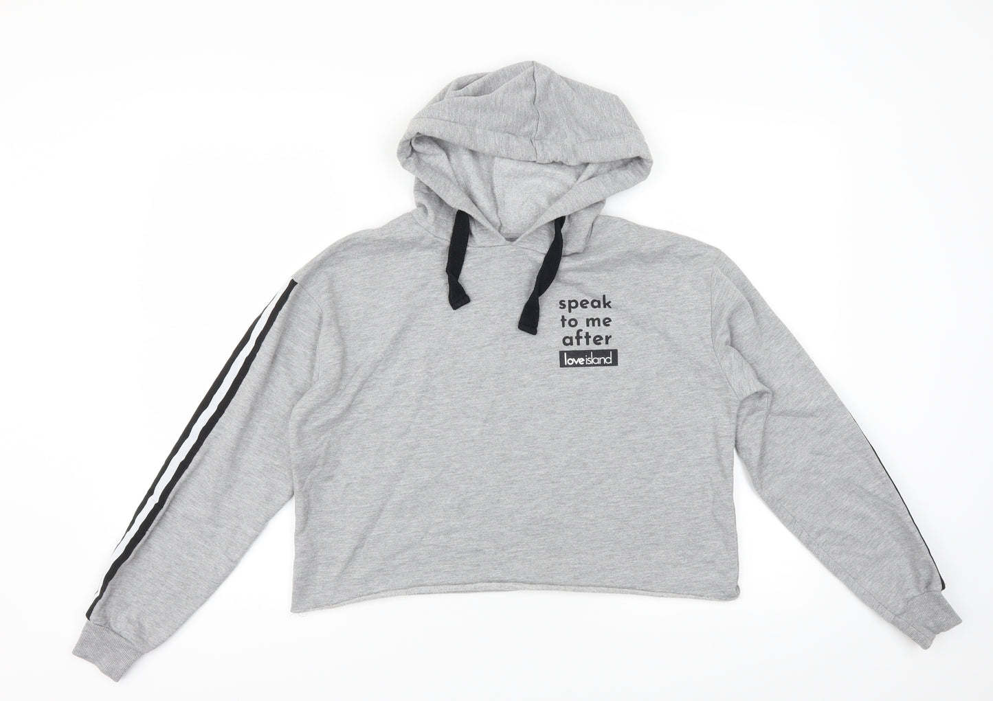 Primark Womens Grey   Pullover Hoodie Size 8  - love island