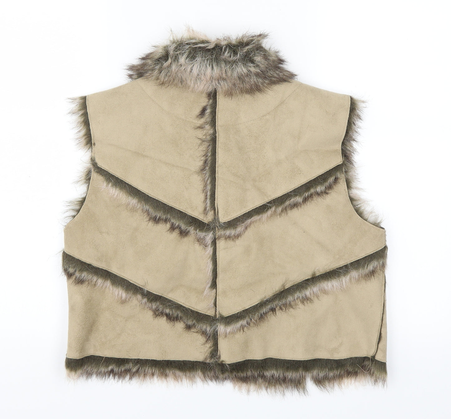Evie Womens Beige   Gilet Waistcoat Size 14