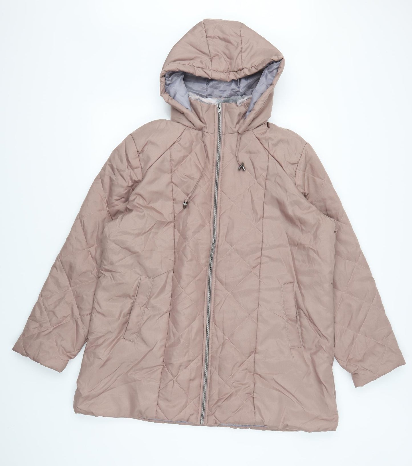 Anne De Lancay Womens Pink   Puffer Jacket Coat Size L