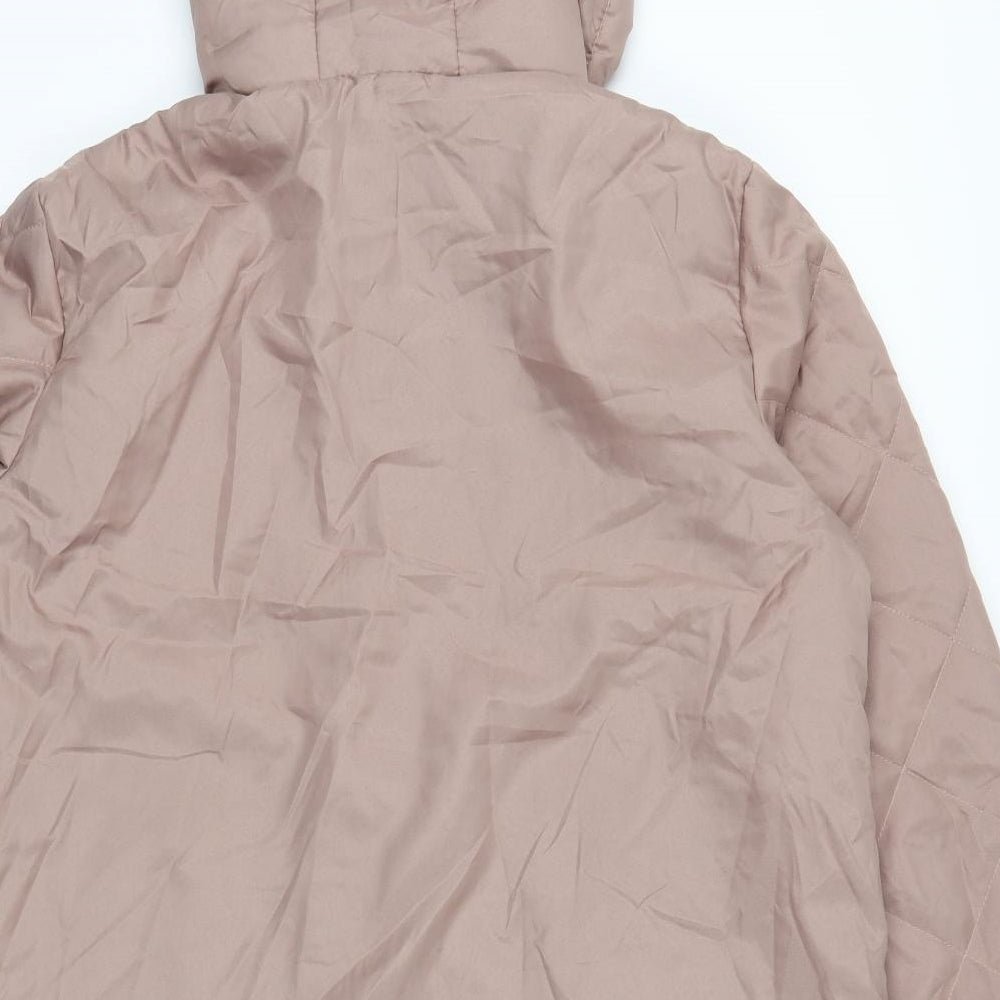 Anne De Lancay Womens Pink   Puffer Jacket Coat Size L