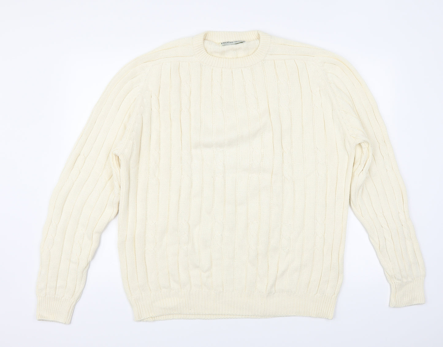 Country Trader Mens Ivory   Pullover Jumper Size L