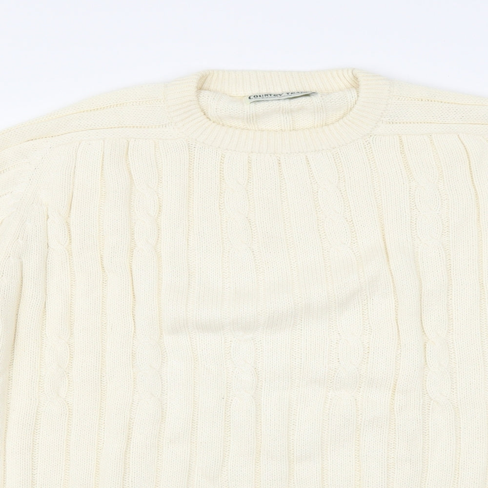 Country Trader Mens Ivory   Pullover Jumper Size L