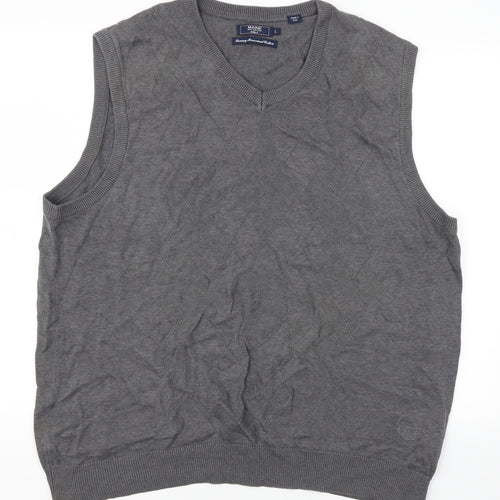 Maine Mens Grey   Vest Jumper Size L