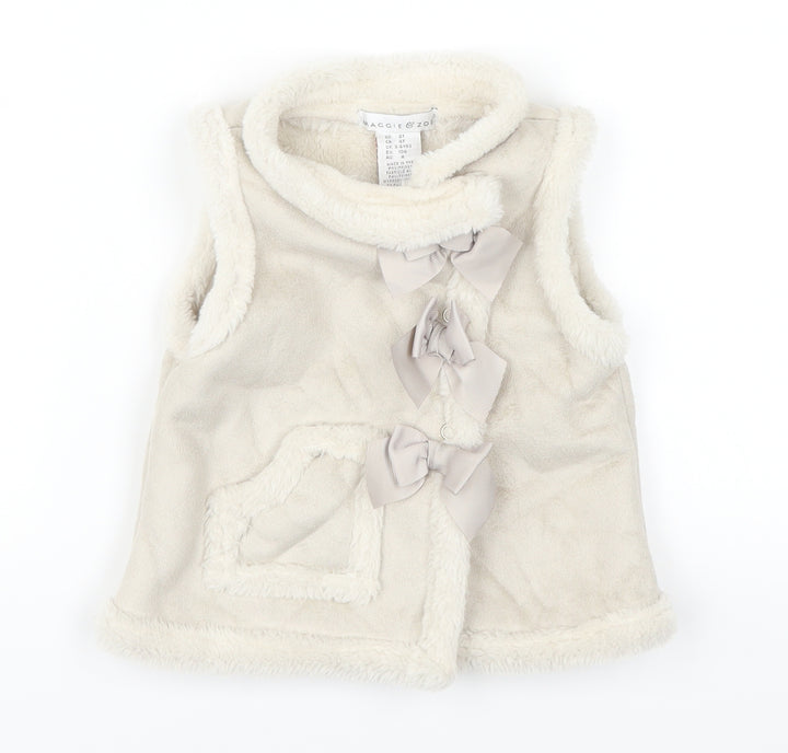 Maggie & Zoe Girls Grey Gilet Waistcoat Size 4 Years