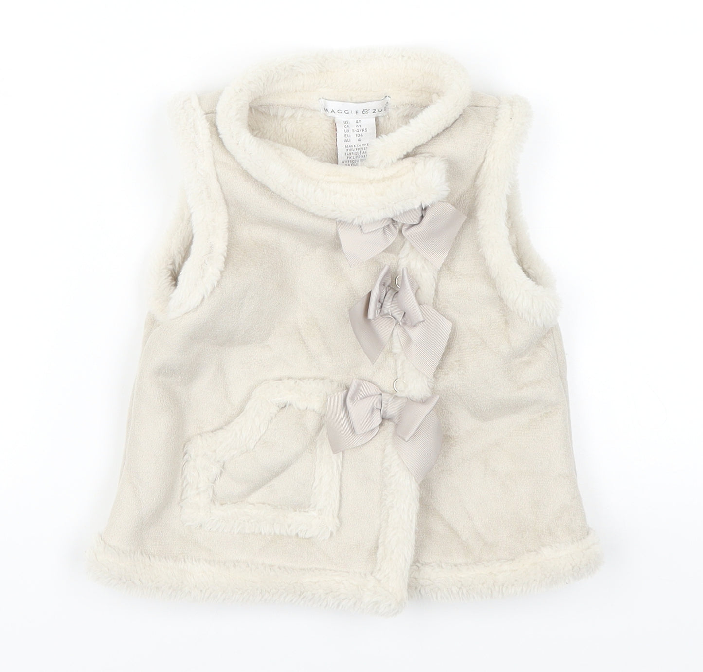 Maggie & Zoe Girls Grey   Gilet Waistcoat Size 4 Years