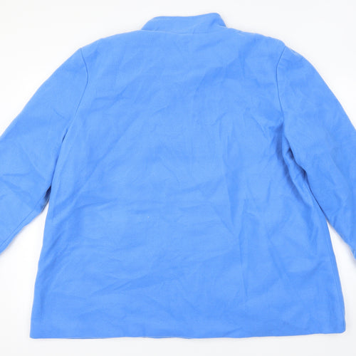 Anne De Lancay Womens Blue   Jacket Coat Size XL