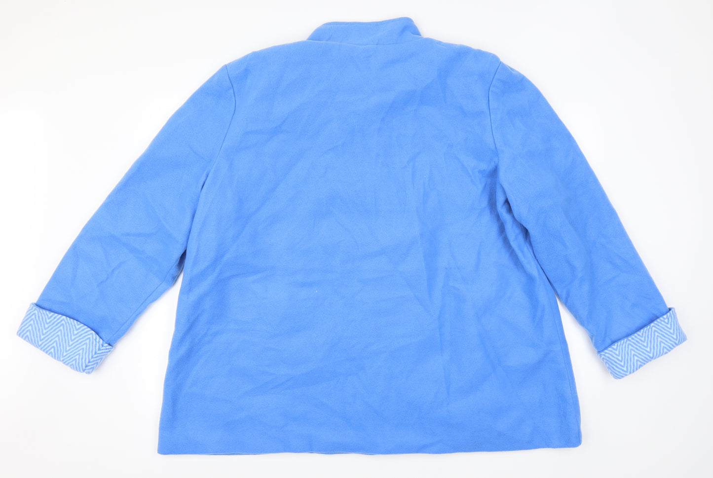 Anne De Lancay Womens Blue   Jacket Coat Size XL