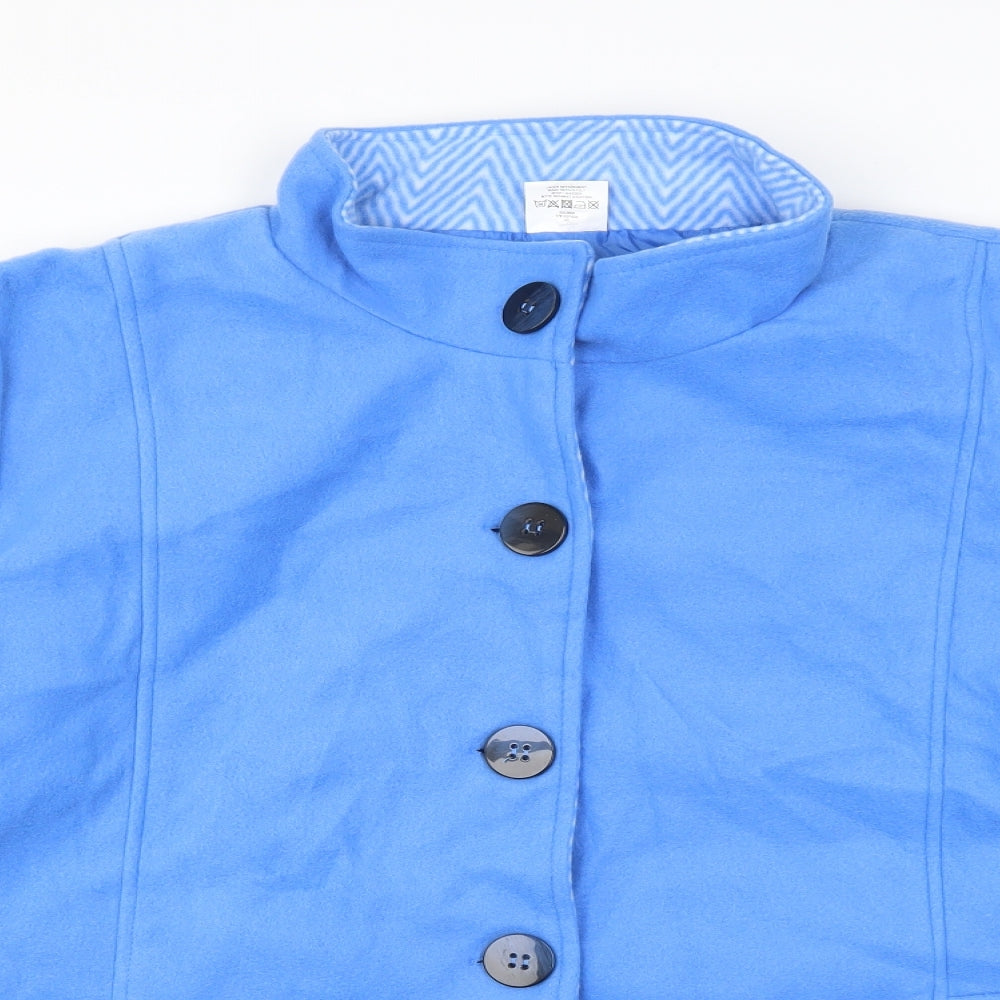 Anne De Lancay Womens Blue   Jacket Coat Size XL