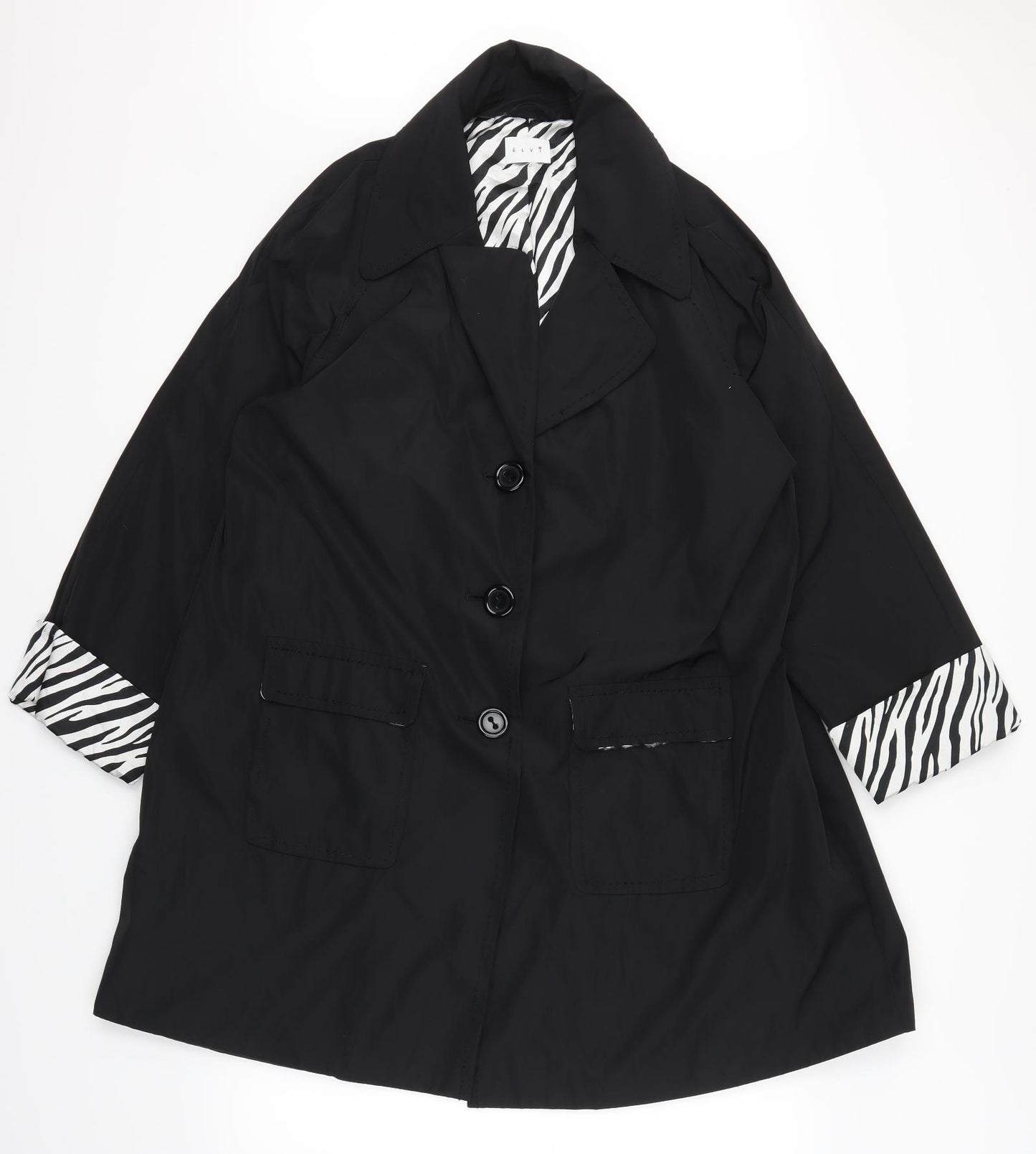 ELVI Womens Black   Jacket Coat Size 20