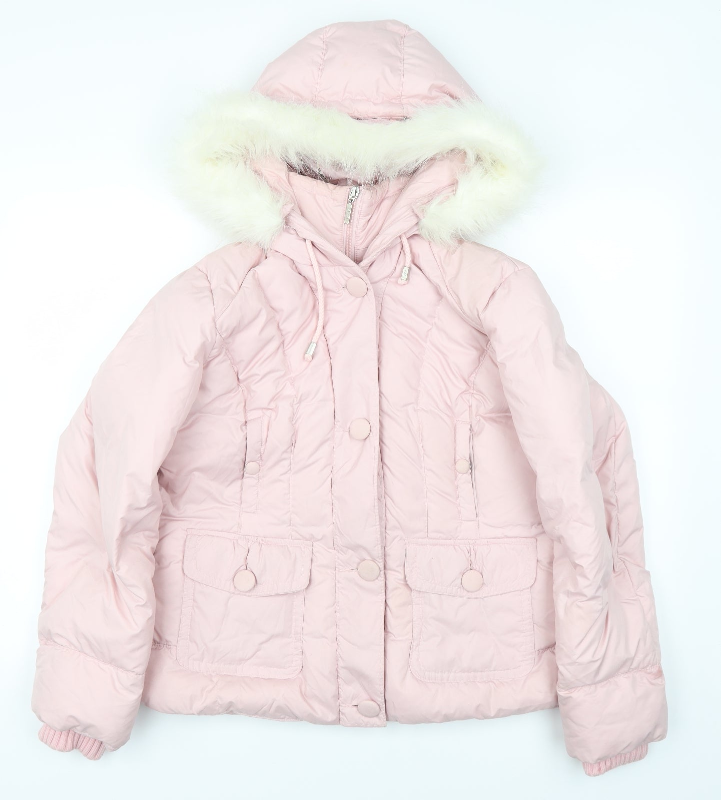 Per Una Womens Pink   Puffer Jacket Jacket Size M