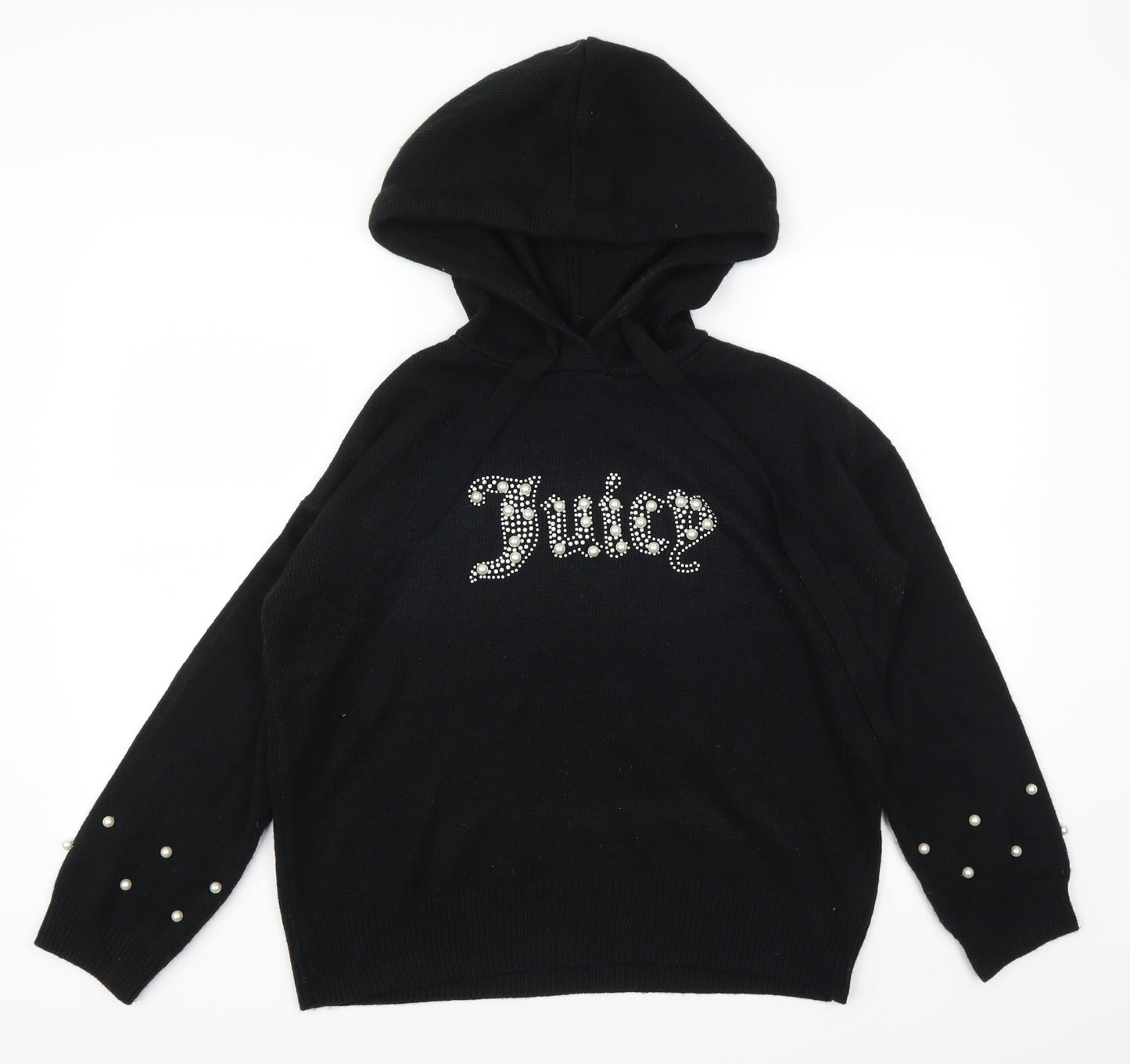 Juicy Couture Womens Black   Pullover Hoodie Size L