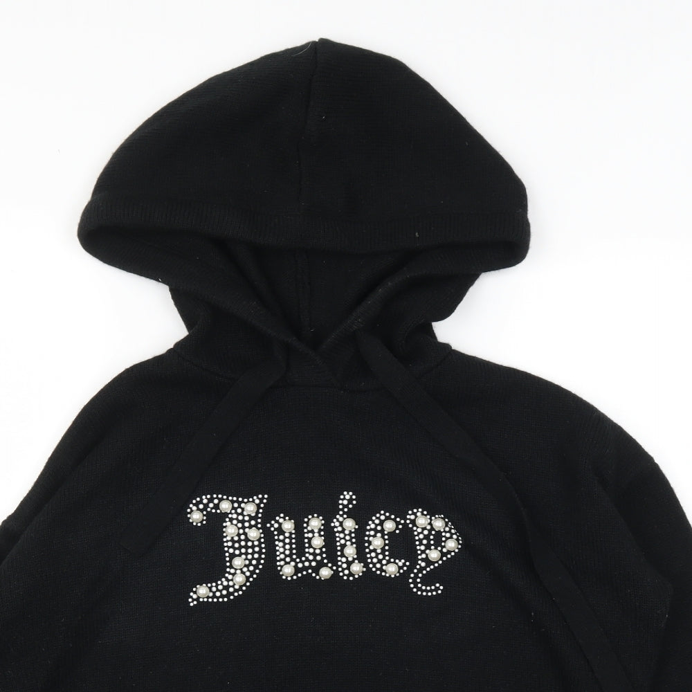 Juicy Couture Womens Black   Pullover Hoodie Size L