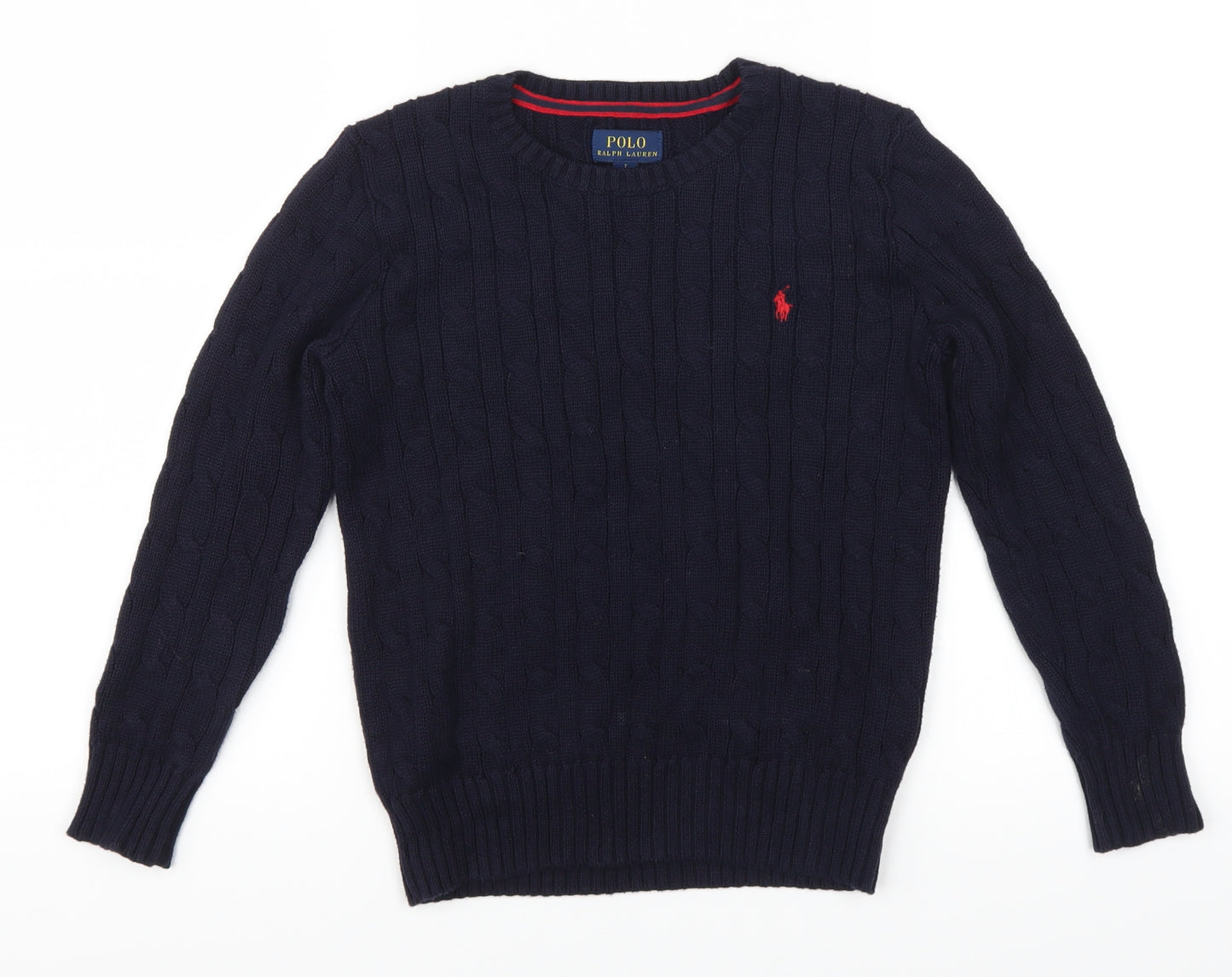 Polo Ralph Lauren Boys Blue   Pullover Jumper Size 7 Years