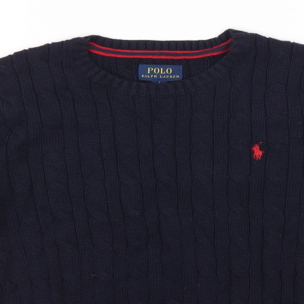 Polo Ralph Lauren Boys Blue   Pullover Jumper Size 7 Years