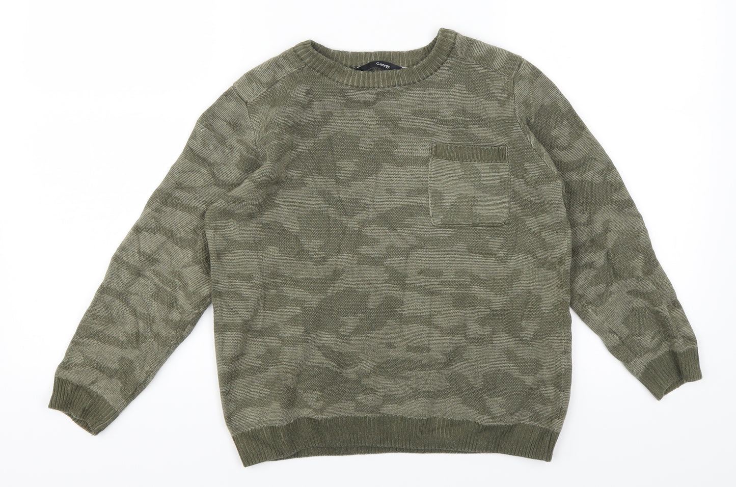 George Boys Green   Pullover Jumper Size 9-10 Years