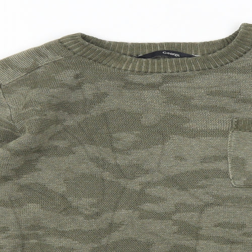 George Boys Green   Pullover Jumper Size 9-10 Years