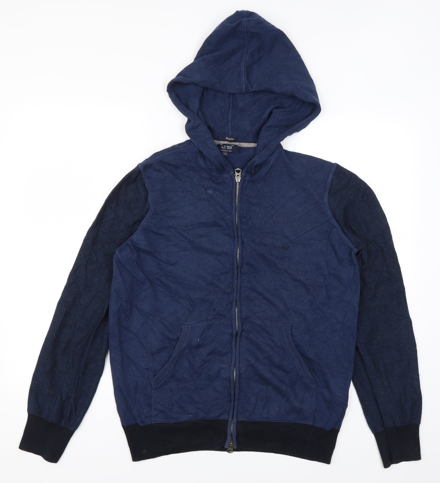 Armani Jeans Mens Blue   Full Zip Hoodie Size XL