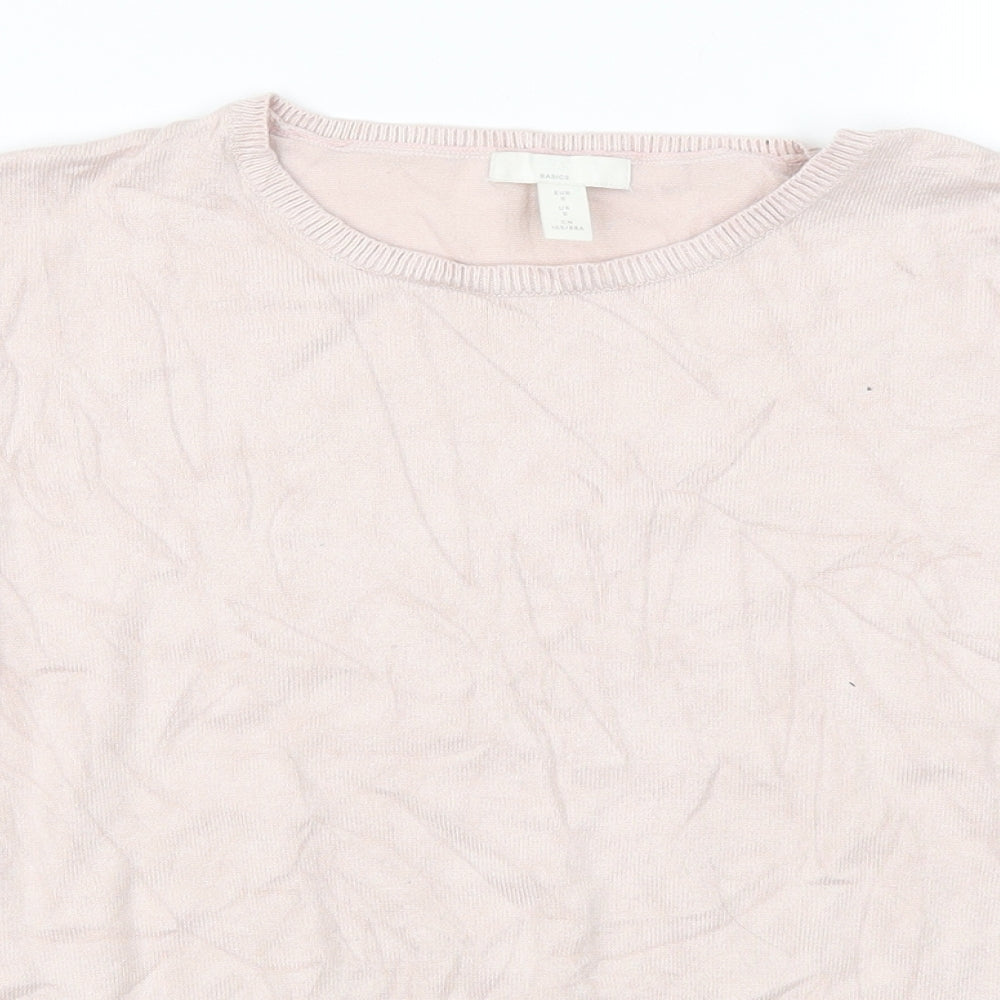 H&M Womens Pink   Pullover Jumper Size S
