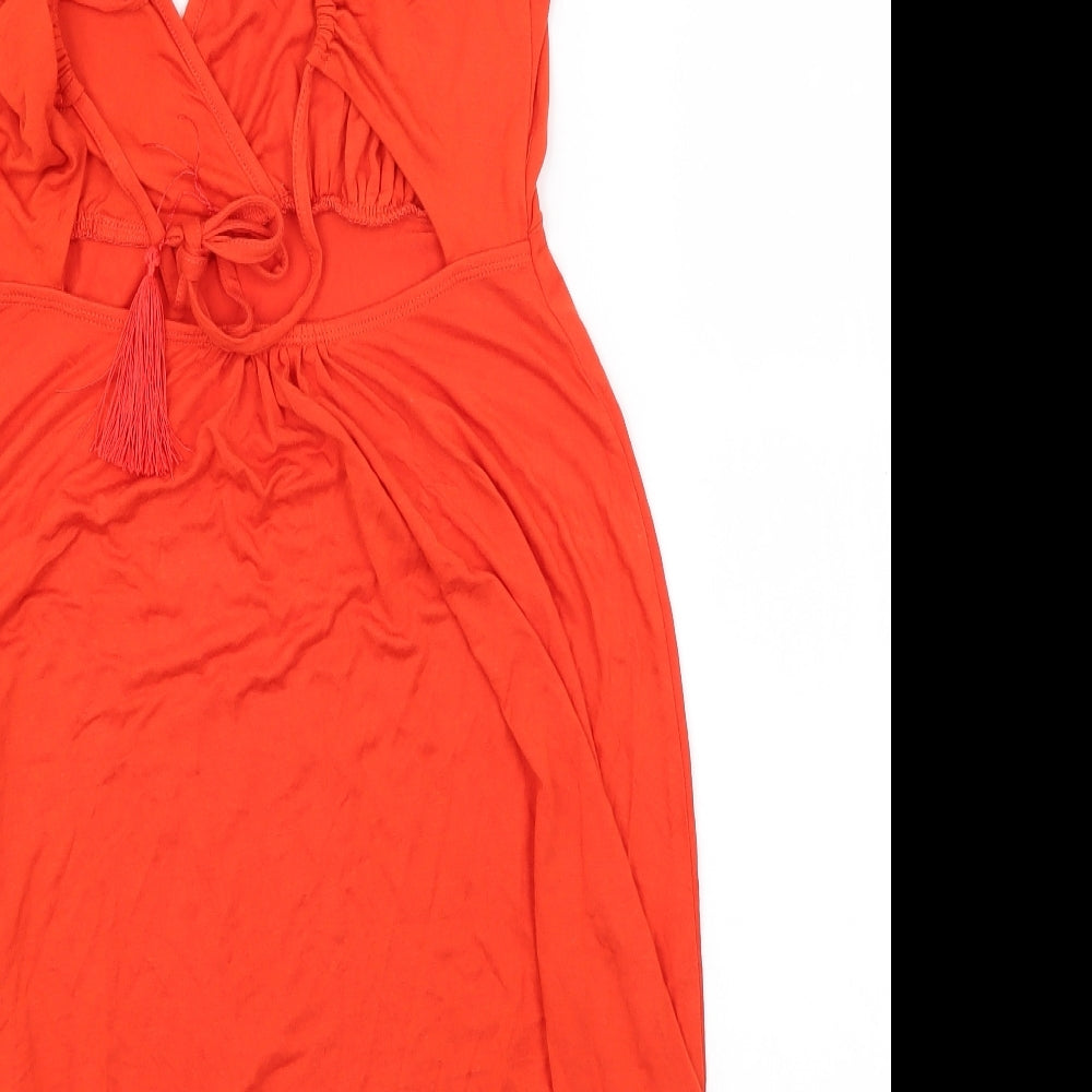 Bravissimo Womens Orange   Wrap Dress  Size 12  - Curvy