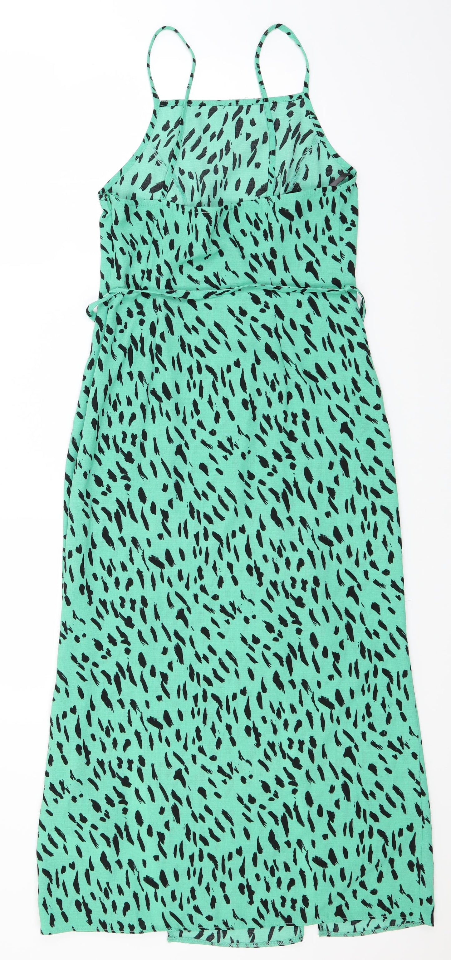 Primark Womens Green Polka Dot  Slip Dress  Size 6  - Mint Green