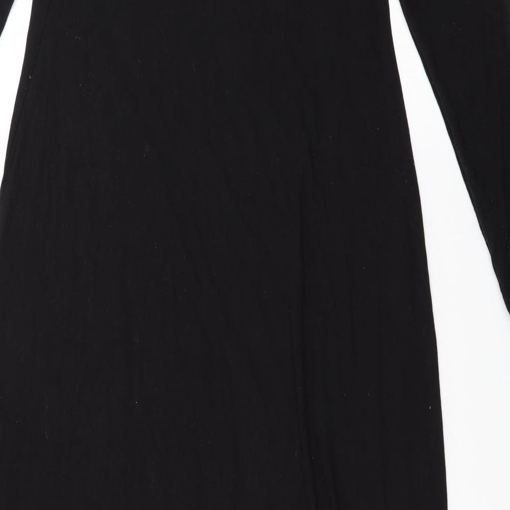 H&M Womens Black   Fit & Flare  Size M  - Split Sides