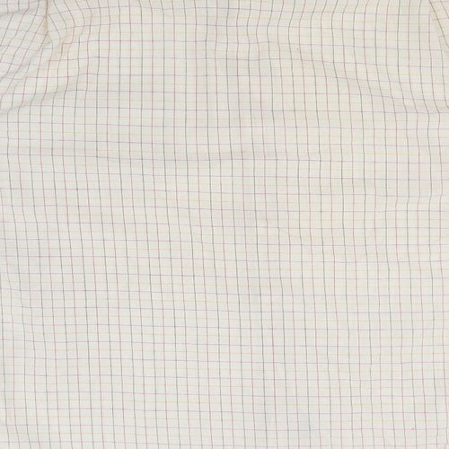 Ex Club Mens Ivory Check   Button-Up Size L