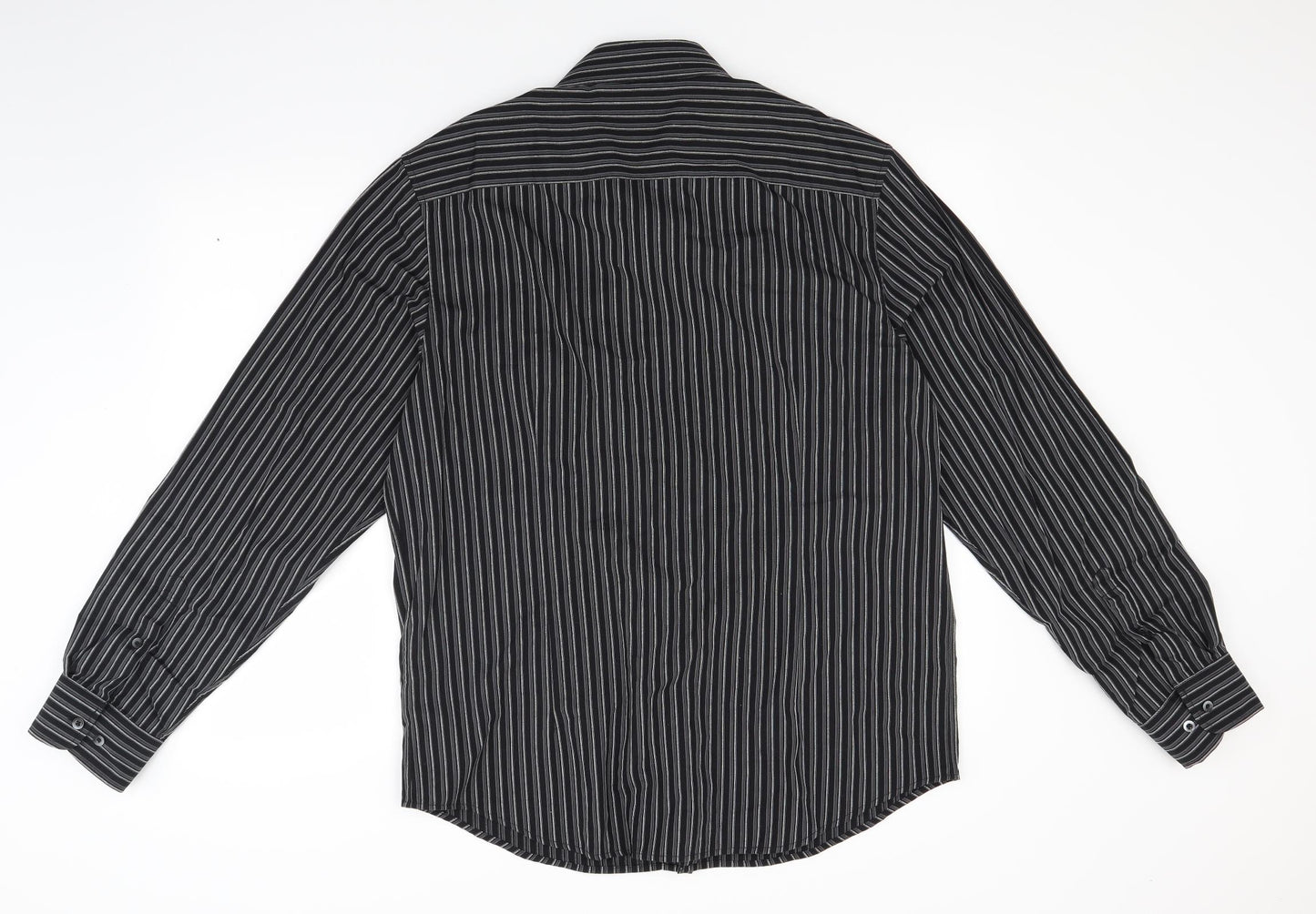 Kangol Mens Black Striped   Button-Up Size L  - Military Style