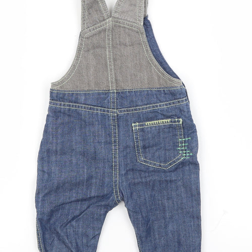 NEXT Baby Blue  Denim Dungaree One-Piece Size 3-6 Months  - Applique