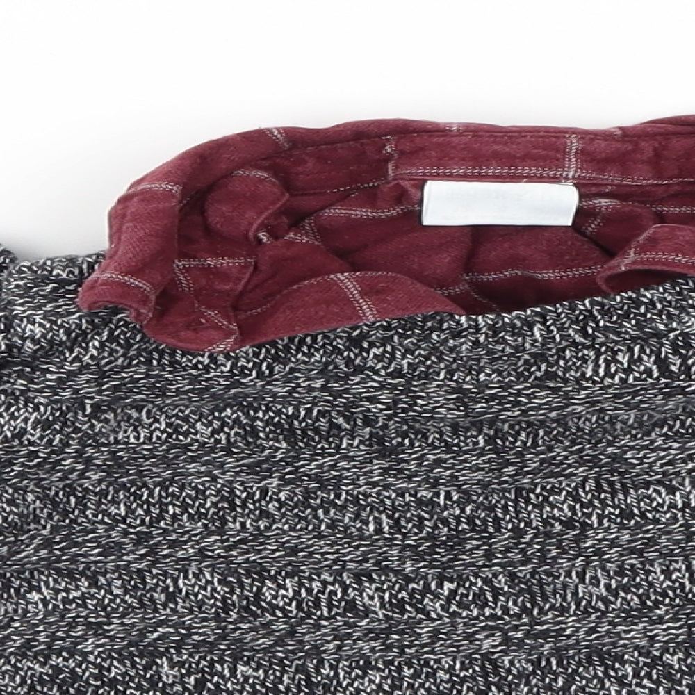 F&F Boys Grey  Knit Pullover Jumper Size 2-3 Years  - shirt collar insert