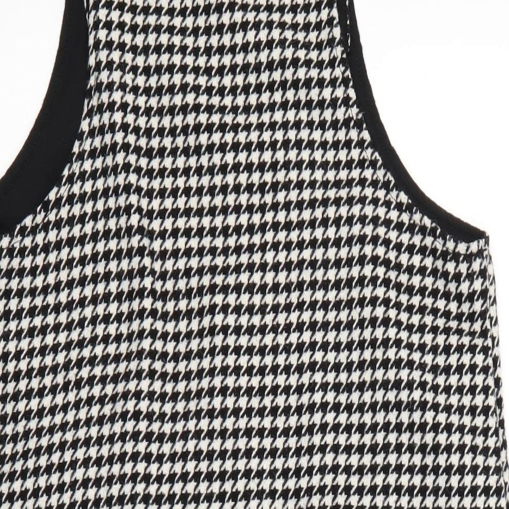 NEXT Girls Black Houndstooth  A-Line  Size 15 Years