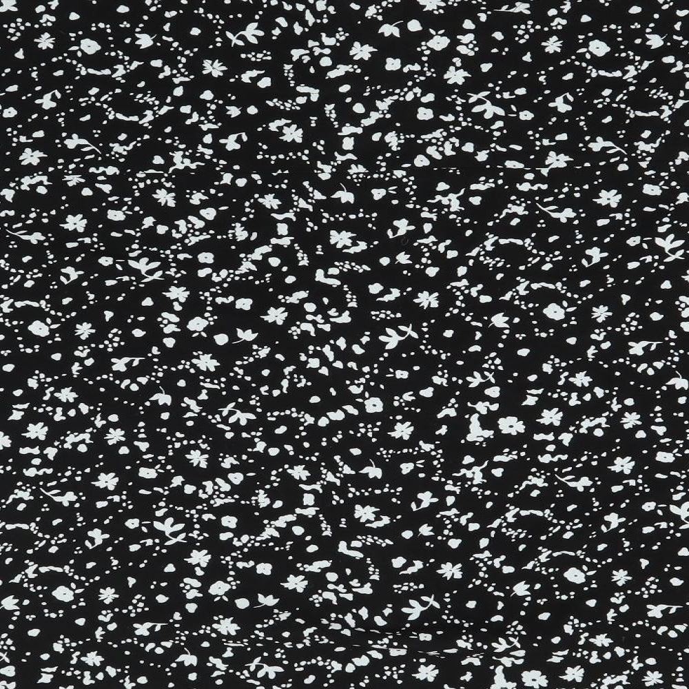 NEXT Womens Black Floral  Basic Button-Up Size 6