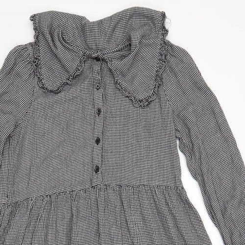 NEXT Girls Grey Houndstooth  Fit & Flare  Size 15 Years