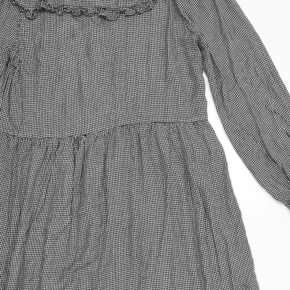 NEXT Girls Grey Houndstooth  Fit & Flare  Size 15 Years
