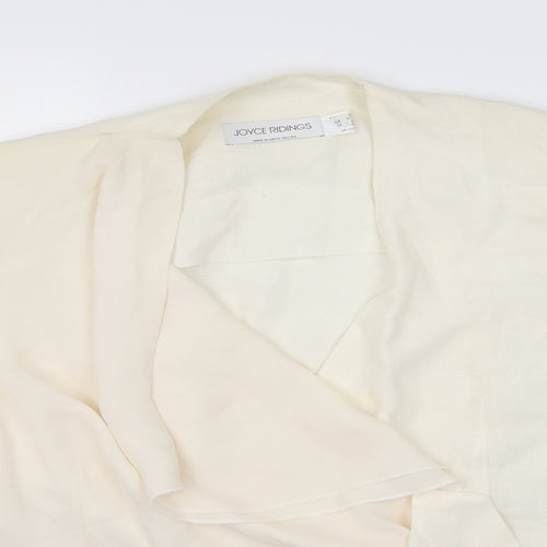 Joyce Ridings Womens Ivory   Wrap Jumper Size 12