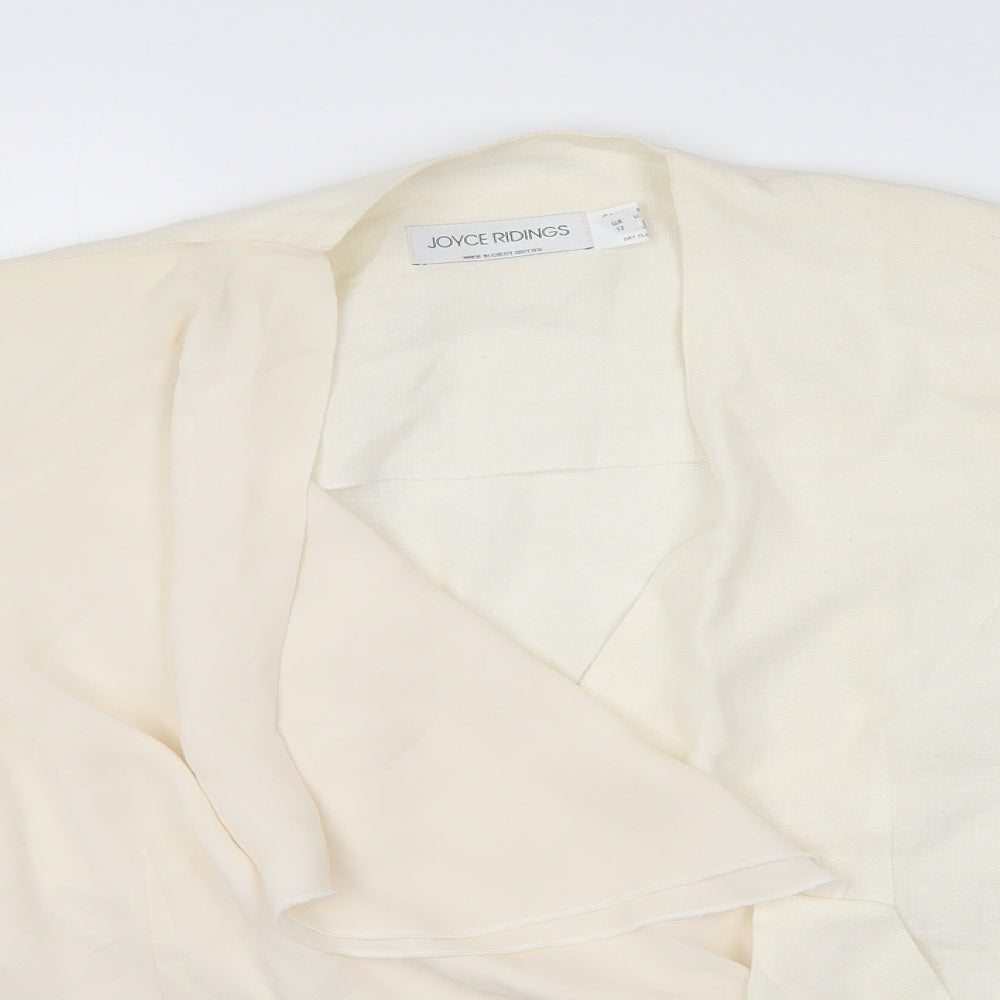 Joyce Ridings Womens Ivory   Wrap Jumper Size 12
