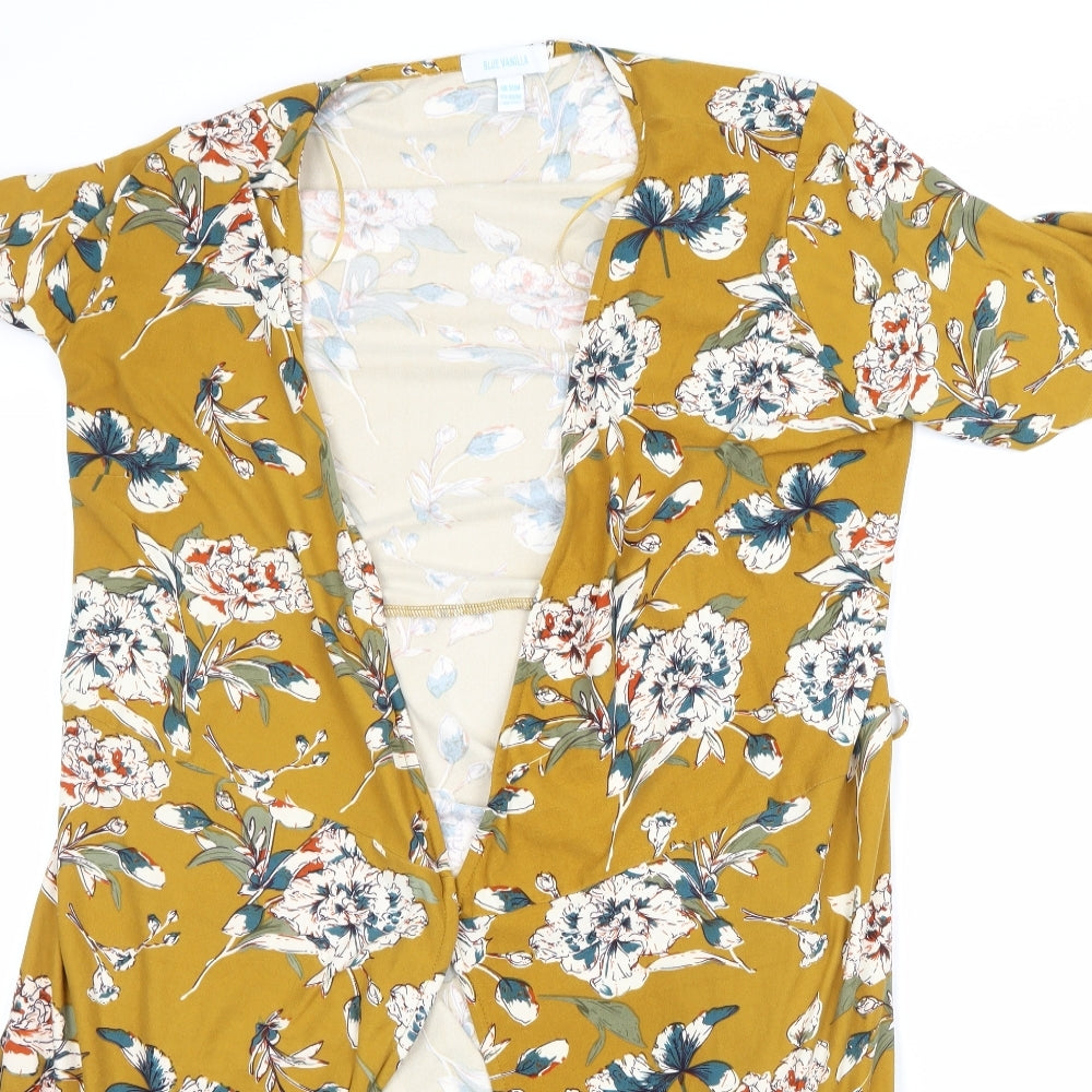 Blue Vanillia Womens Multicoloured Floral  Cardigan Jumper Size 12