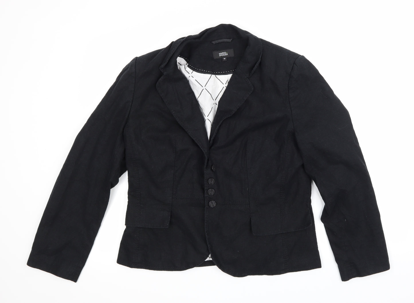 Marks & Spencers Womens Black   Jacket  Size 16