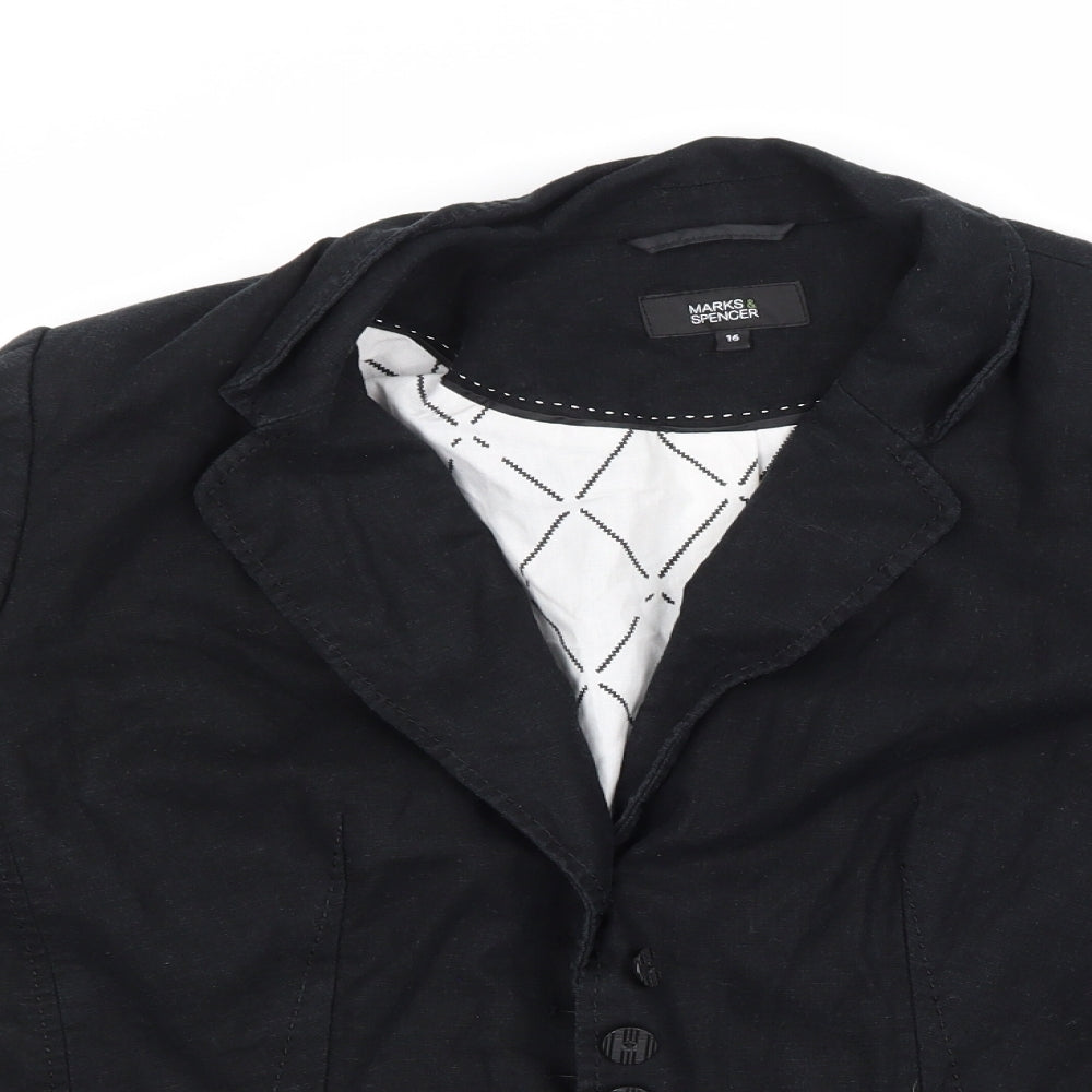Marks & Spencers Womens Black   Jacket  Size 16