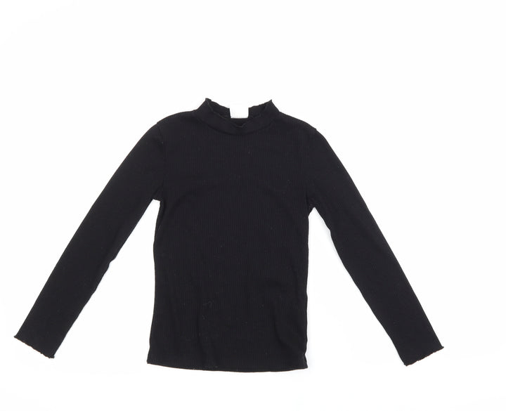 F&F Girls Black Pullover Jumper Size 7-8 Years