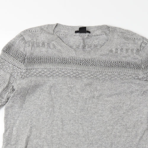 H&M Womens Grey   Pullover Jumper Size M