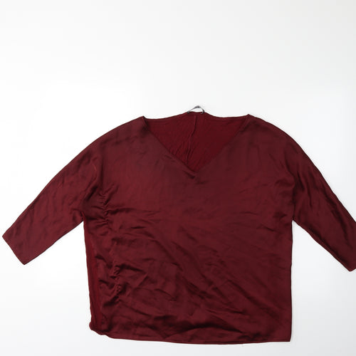 Mango Womens Red   Basic Blouse Size L