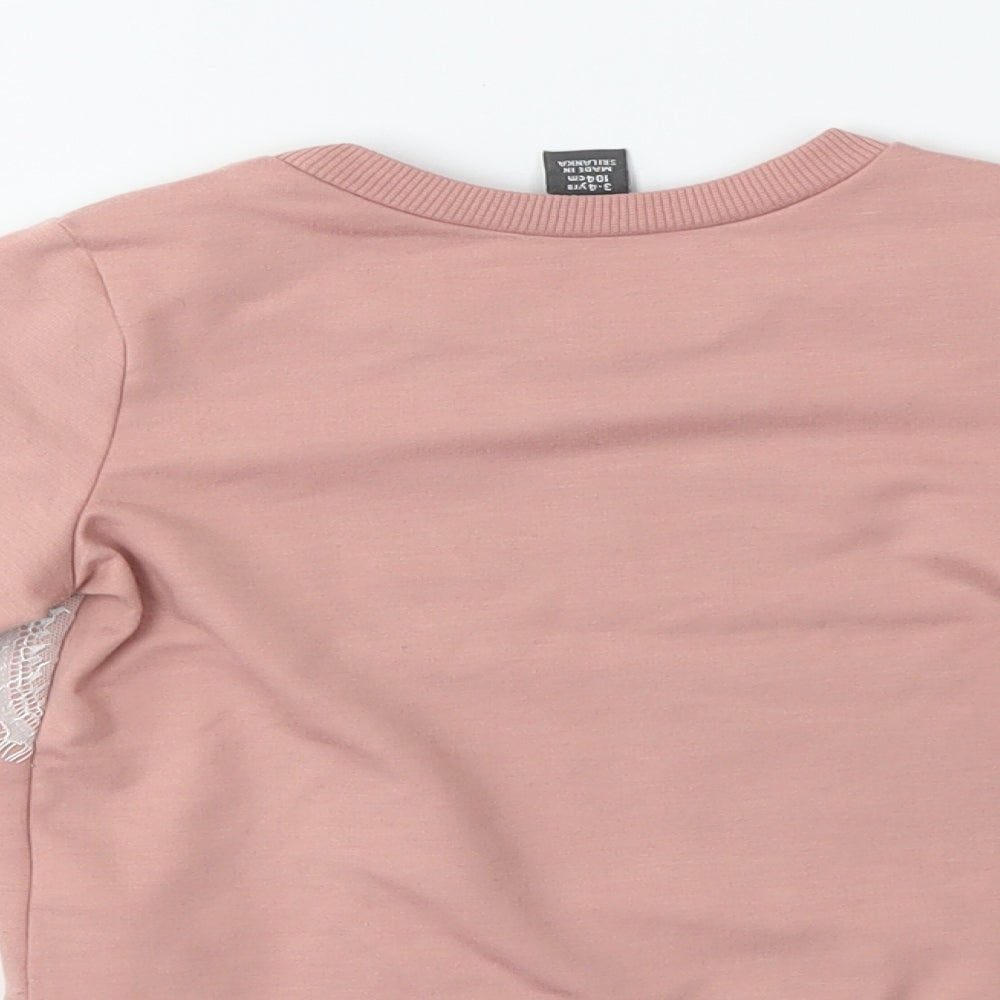 Primark Girls Pink   Pullover Jumper Size 3-4 Years