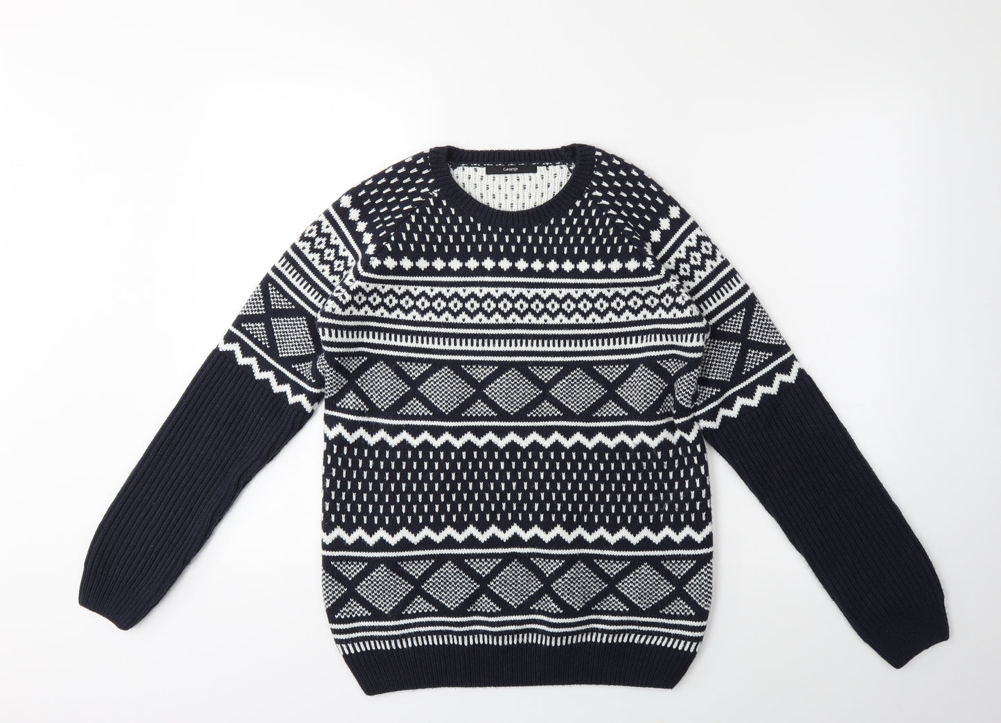 George Boys Multicoloured Argyle/Diamond  Pullover Jumper Size 12-13 Years