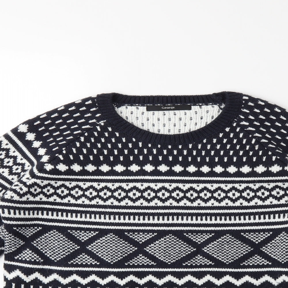 George Boys Multicoloured Argyle/Diamond  Pullover Jumper Size 12-13 Years