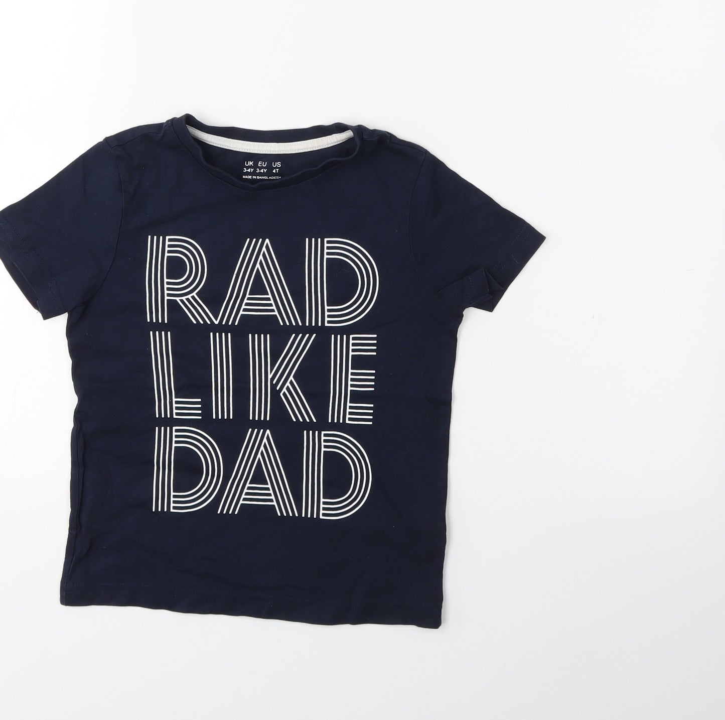 F&F Boys Blue   Basic T-Shirt Size 3-4 Years