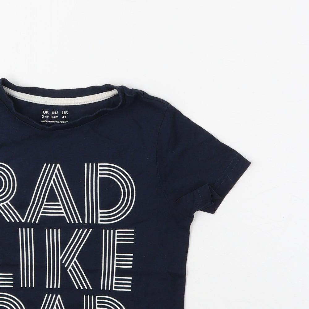 F&F Boys Blue   Basic T-Shirt Size 3-4 Years