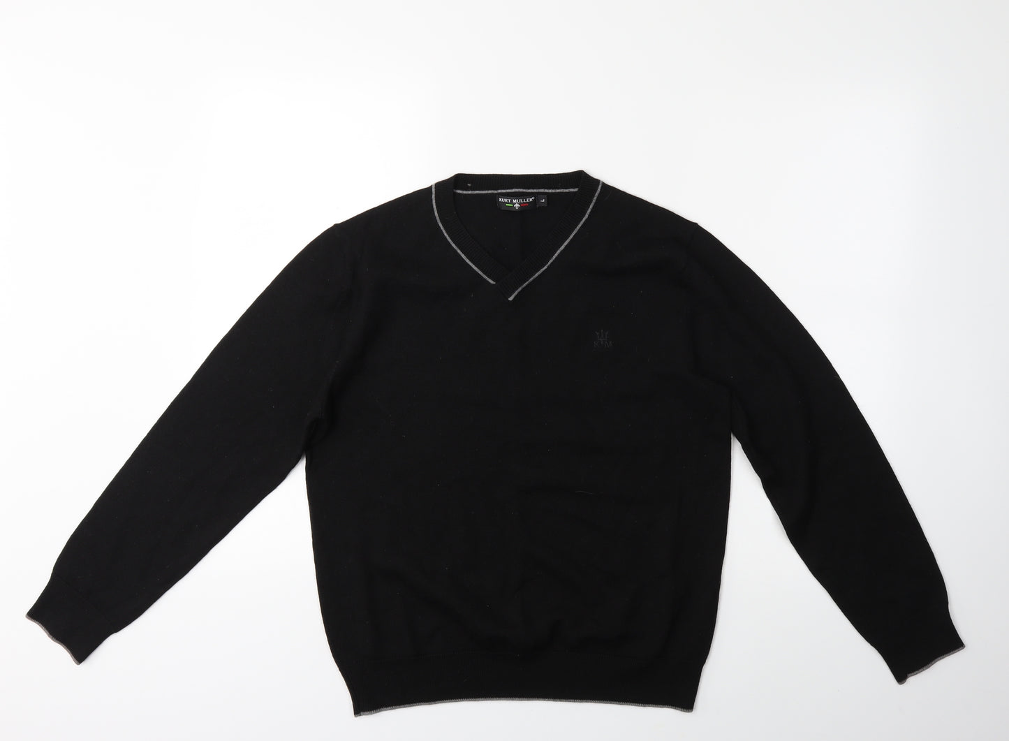 Kurt & Muller Mens Black   Pullover Jumper Size L