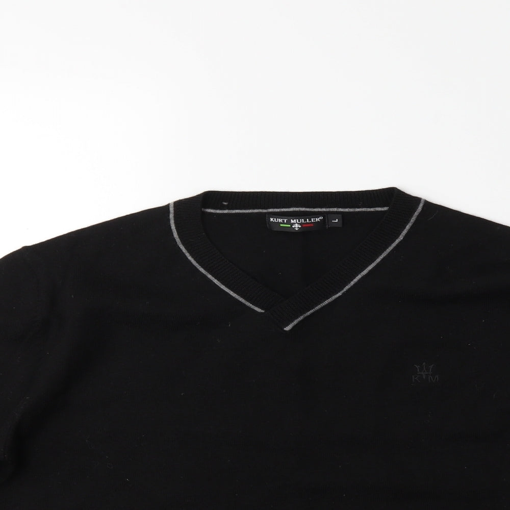 Kurt & Muller Mens Black   Pullover Jumper Size L